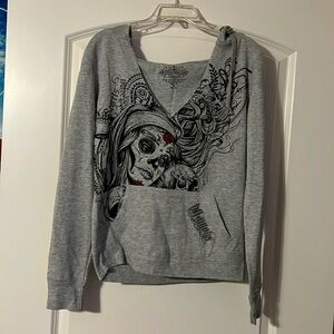 Infamous v neck hoodie NWOT